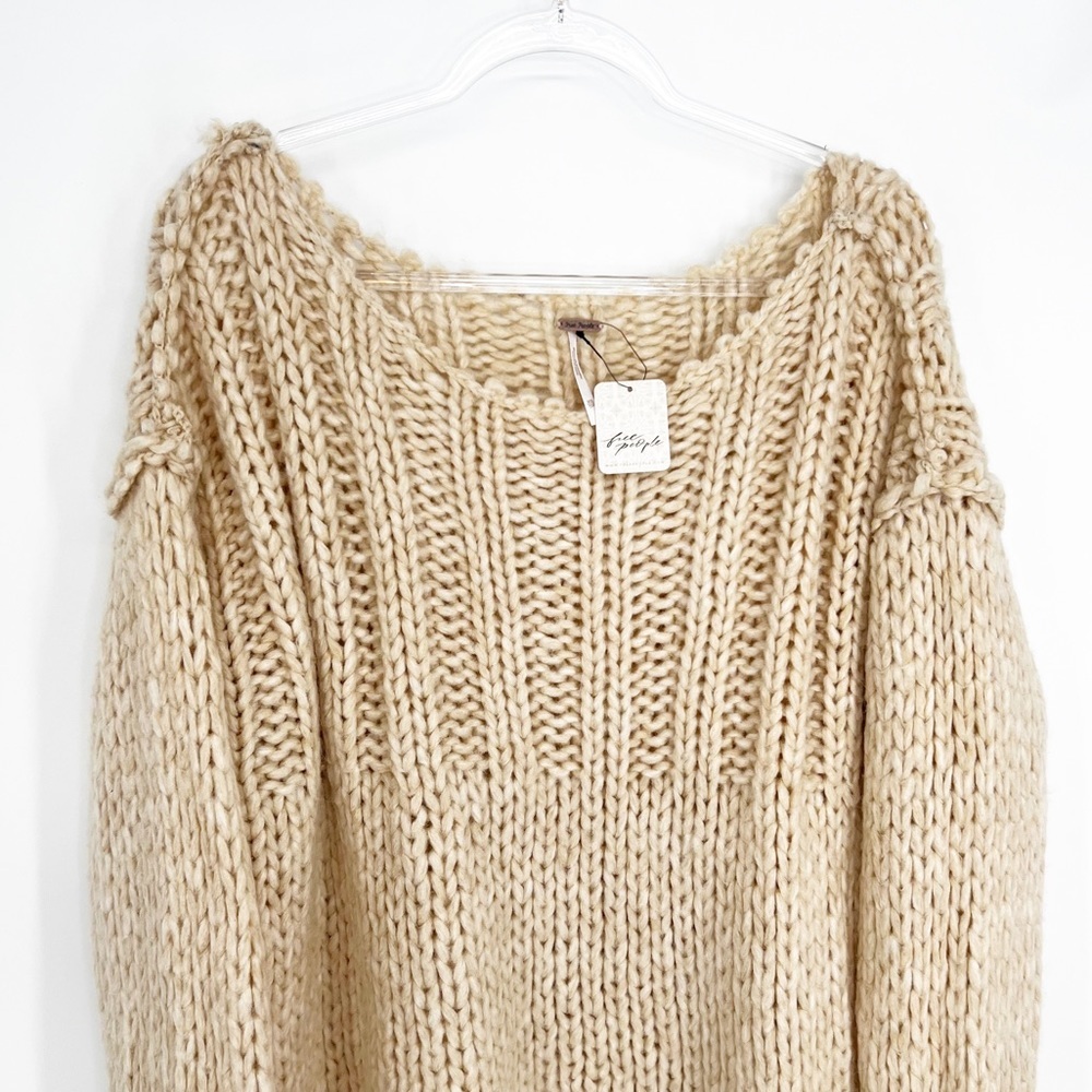 NWT Free People Be There Pullover Sweater in Pearl, XS - Picture 6 of 14